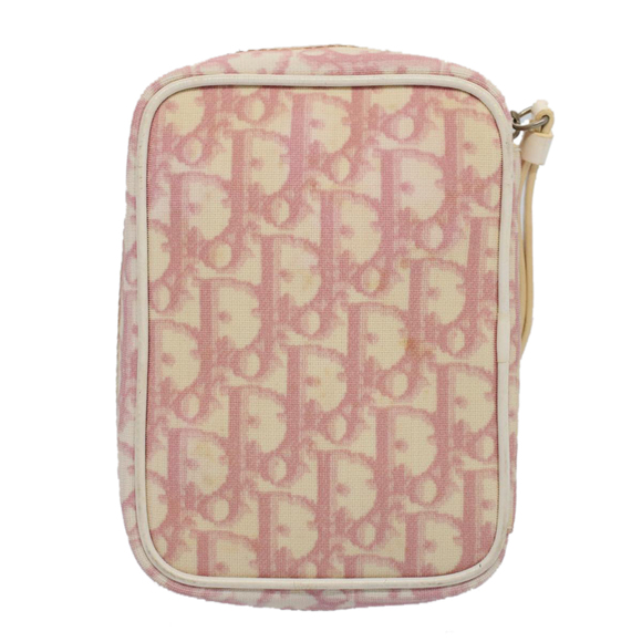 Christian Dior Trotter Canvas Pouch Pink Auth yk8940 - Picture 2 of 16